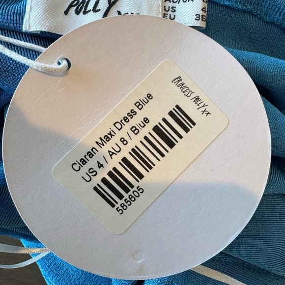 Princess Polly Ciaran Maxi Dress 4 NWT Blue Bodycon Cut Out Backless Party Event - Picture 7 of 7